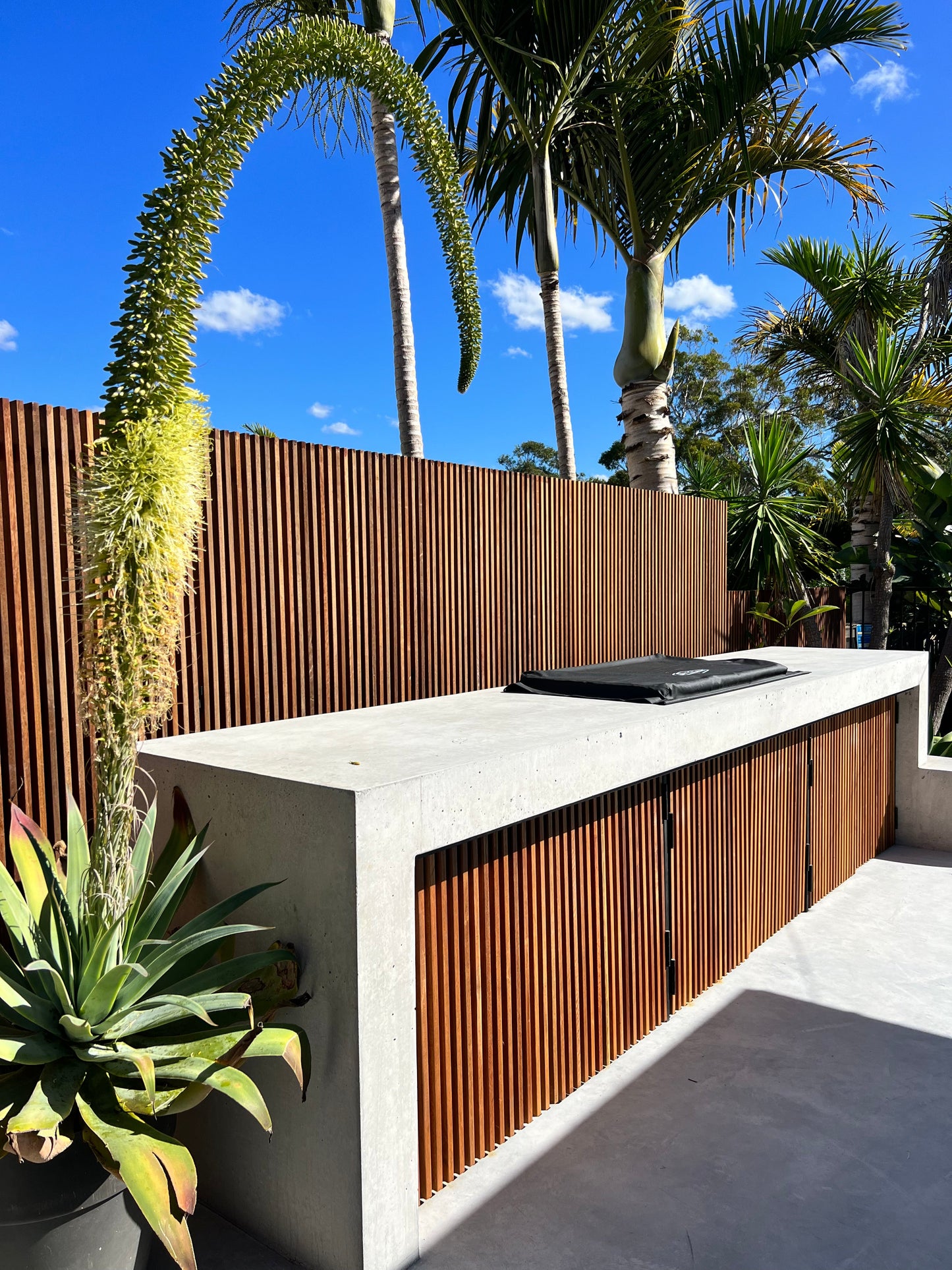 Yellow Balau Batten Screens - Oiled Finish